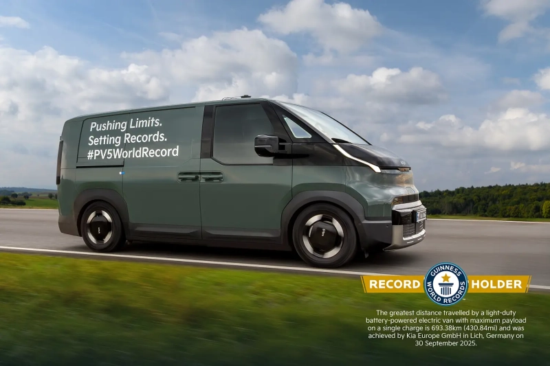 Weltrekord für den Kia PV5 Cargo